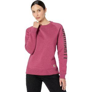 NWT Carhartt Women's Sweatshirt 2X FLEECE Relax Fit Midweight Block Logo…